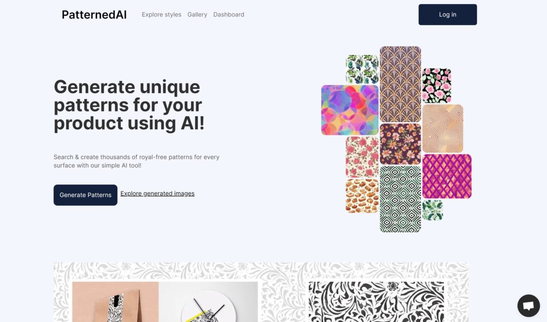 PatternAI app homepage
