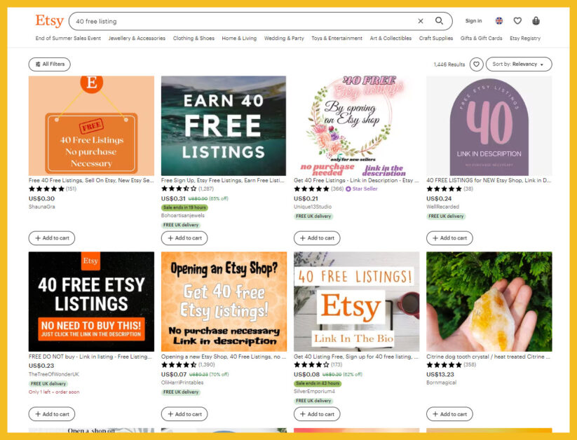 Search results for free listings